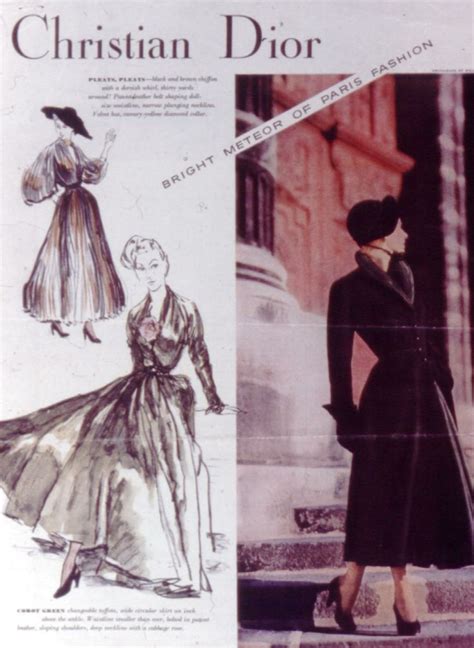 christian dior original famous sketches|christian dior 1947 collection.